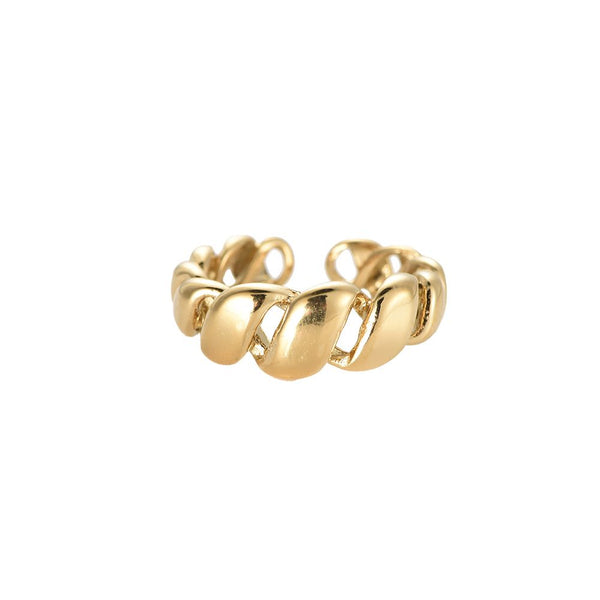 Allura Twist Edelstahl Ring Gold