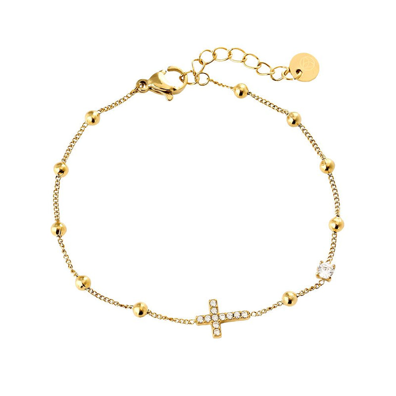 Nice Diamond Butterfly Edelstahl Armkette Gold
