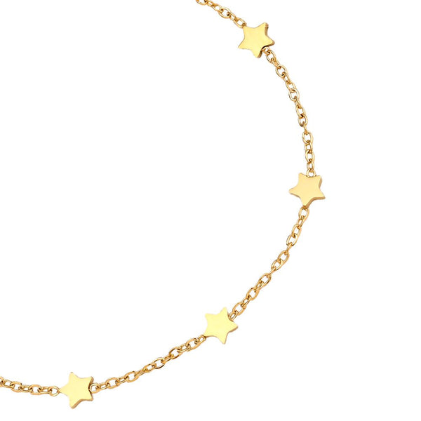Mini Stars Chain Edelstahl Armkette Gold