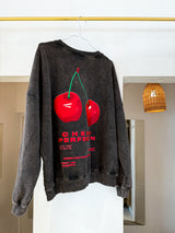 Cherry Crew Neck Dunkelgrau