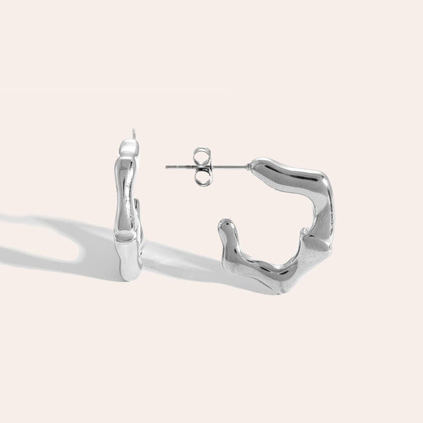 Bamboo Jack Edelstahl Ohrringe Silber