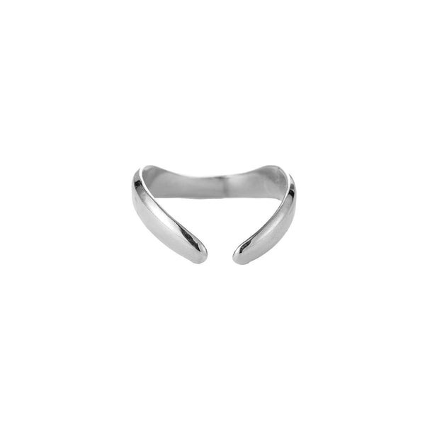 Solide Hold Edelstahl Ring Silber