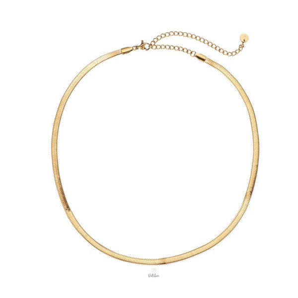 Snake Skin Edelstahl Kette Gold