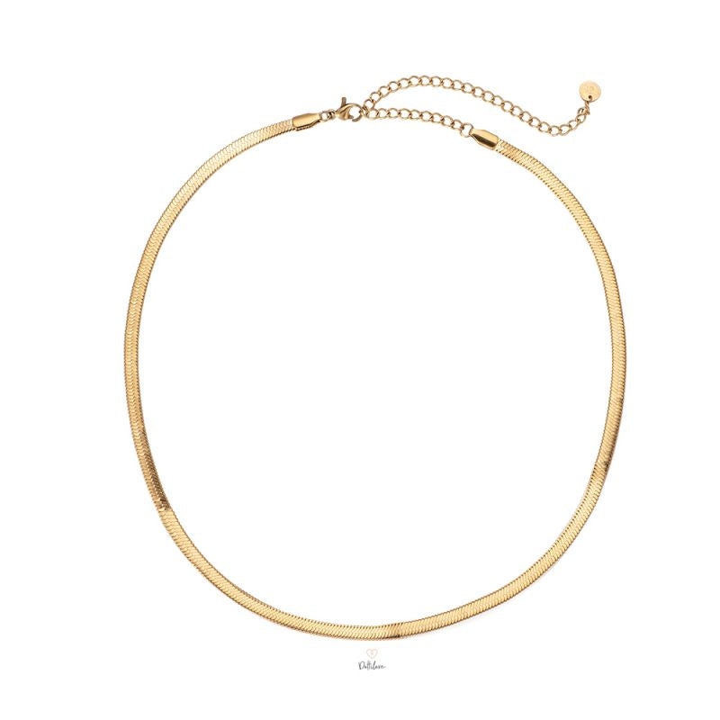 Snake Skin Edelstahl Kette Gold