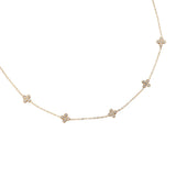 Tiny Lucky Flower Edelstahl Kette Gold