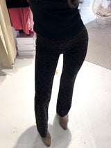 Leggings mit Leomuster Braun