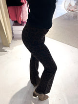 Leggings mit Leomuster Braun