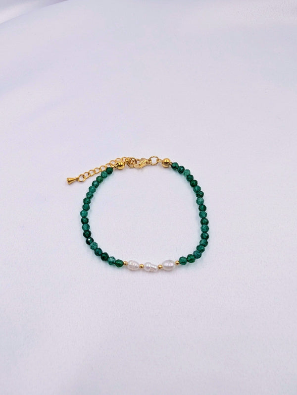 Beads By Brown Armband Dark Green