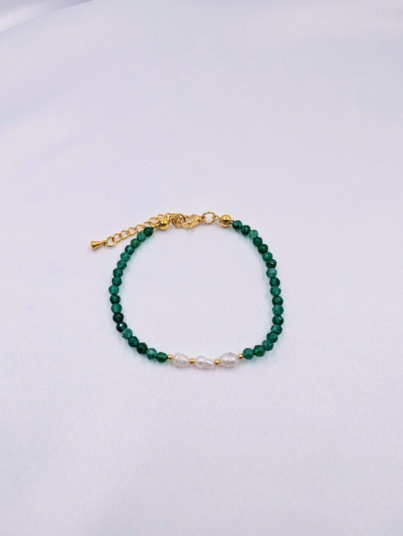 Beads By Brown Armband Dark Green