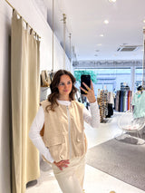 Filzweste Beige