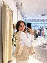 Filzweste Beige