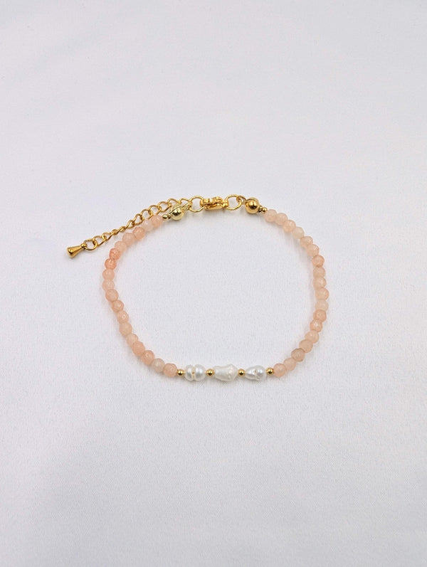 Beads By Brown Armband Light Rose