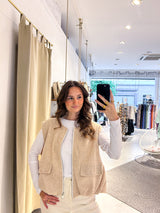 Filzweste Beige