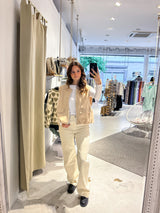 Filzweste Beige