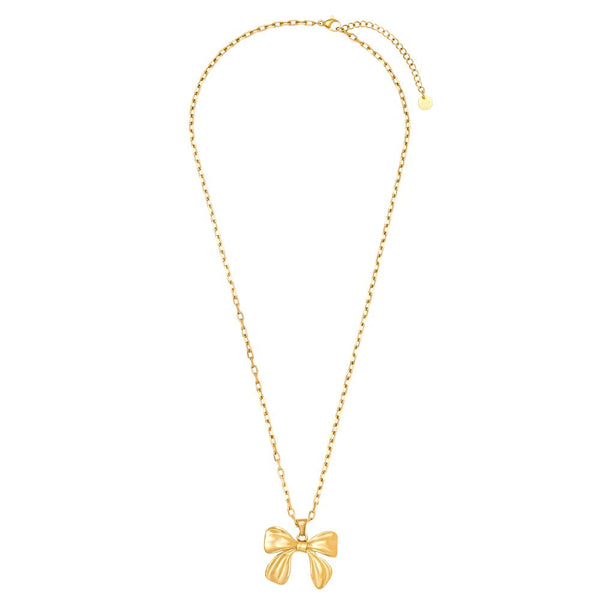 Pretty Bowtie Edelstahl Halskette Gold