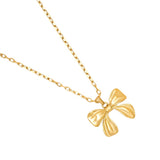Pretty Bowtie Edelstahl Halskette Gold