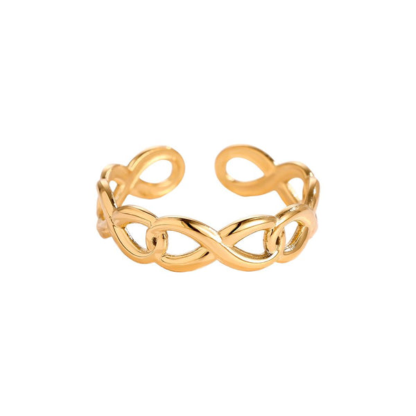 Infinity Edelstahl Ring Gold