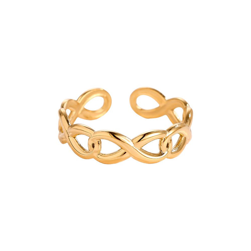 Infinity Edelstahl Ring Gold