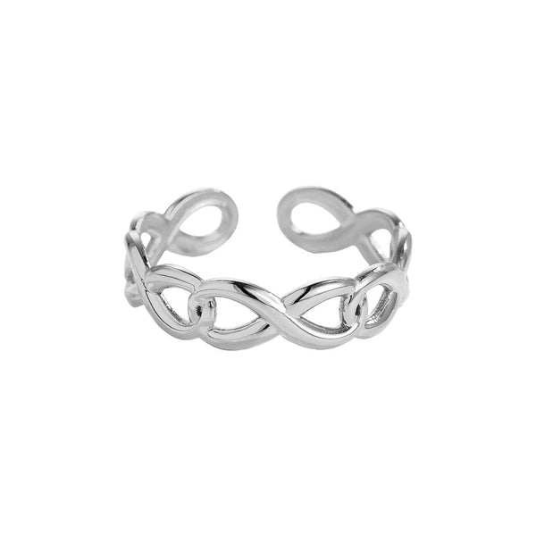 Infinity Edelstahl Ring Silber