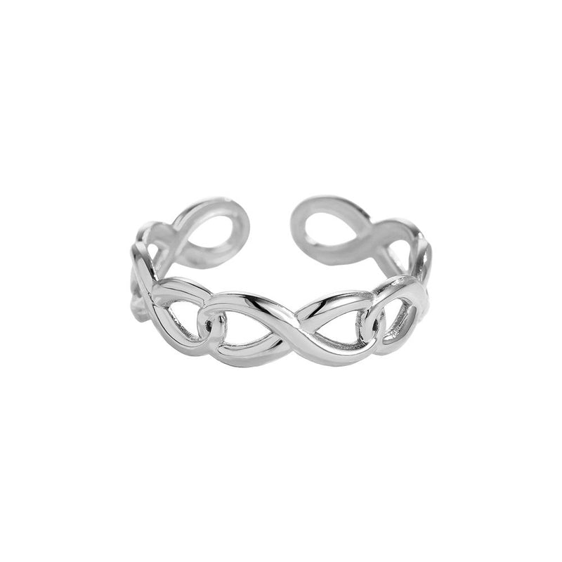 Infinity Edelstahl Ring Silber
