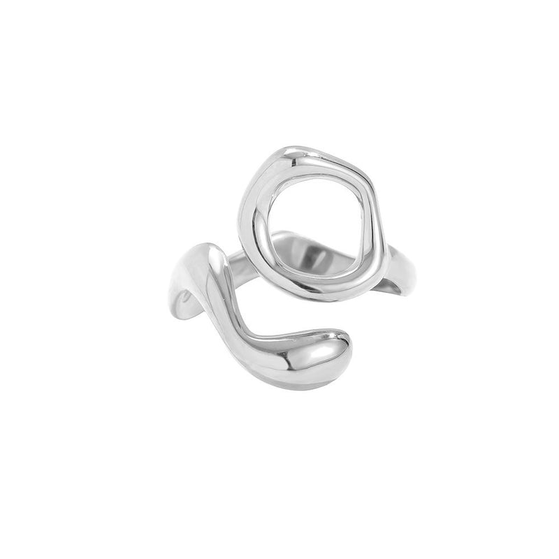 Full Stop Edelstahl Ring Silber