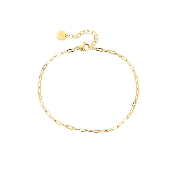 Elongated Link Edelstahl Armband Gold