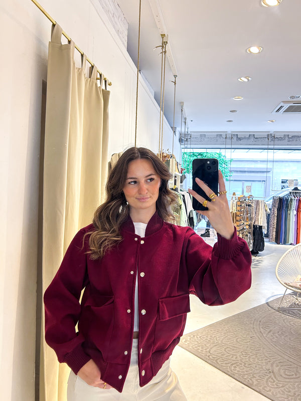 Bomberjacke Weinrot