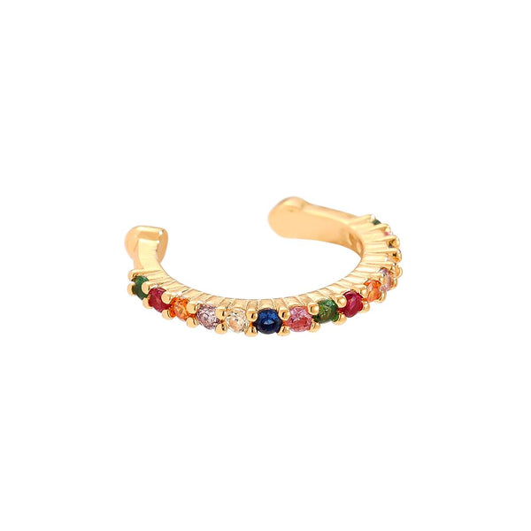 Multi Color Mini Diamonds Vergoldete Ear-Cuffs