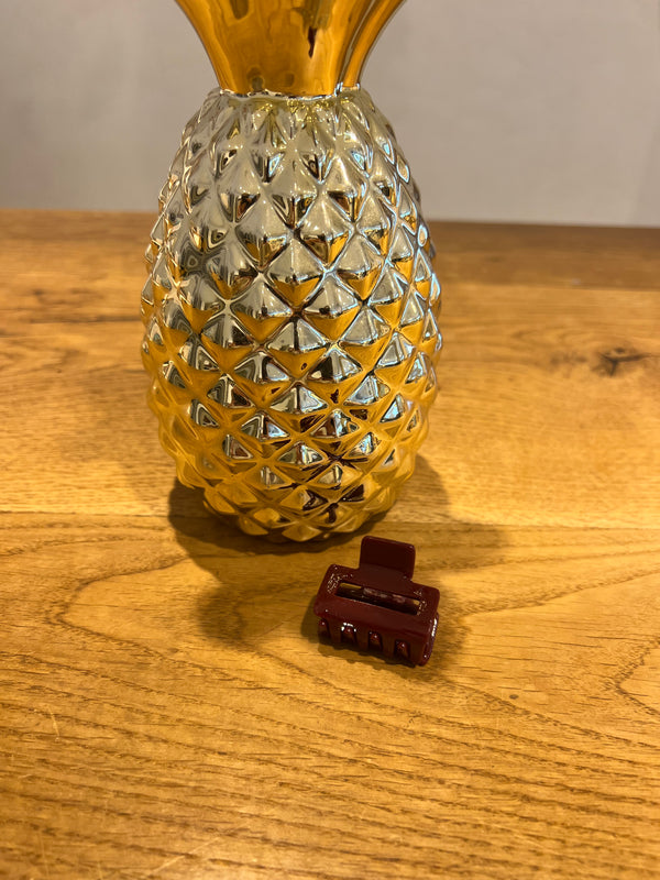 Mini Haarklammer Weinrot