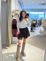 Rüschen Skort Braun