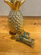 Große Haarklammer Olive/Blau