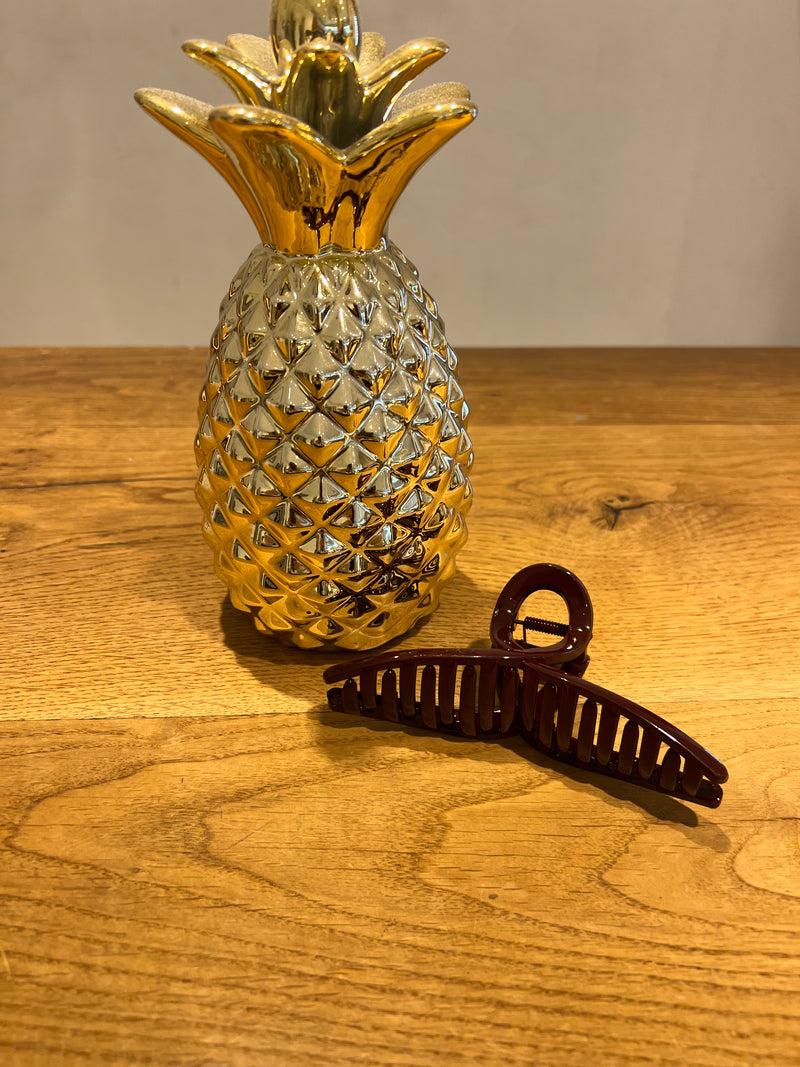 Große Schleifen Haarklammer Weinrot