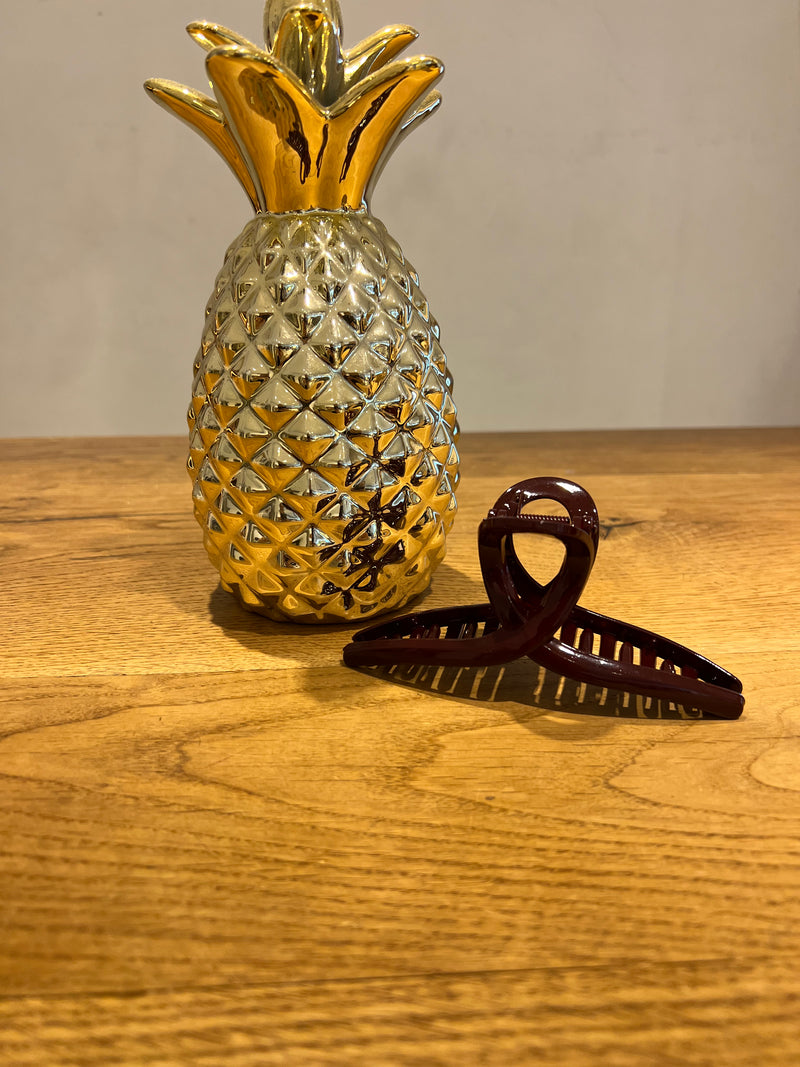 Große Schleifen Haarklammer Weinrot