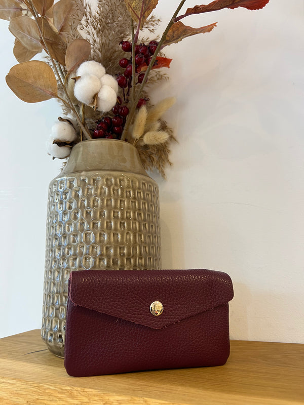 Leder Geldbeutel Weinrot