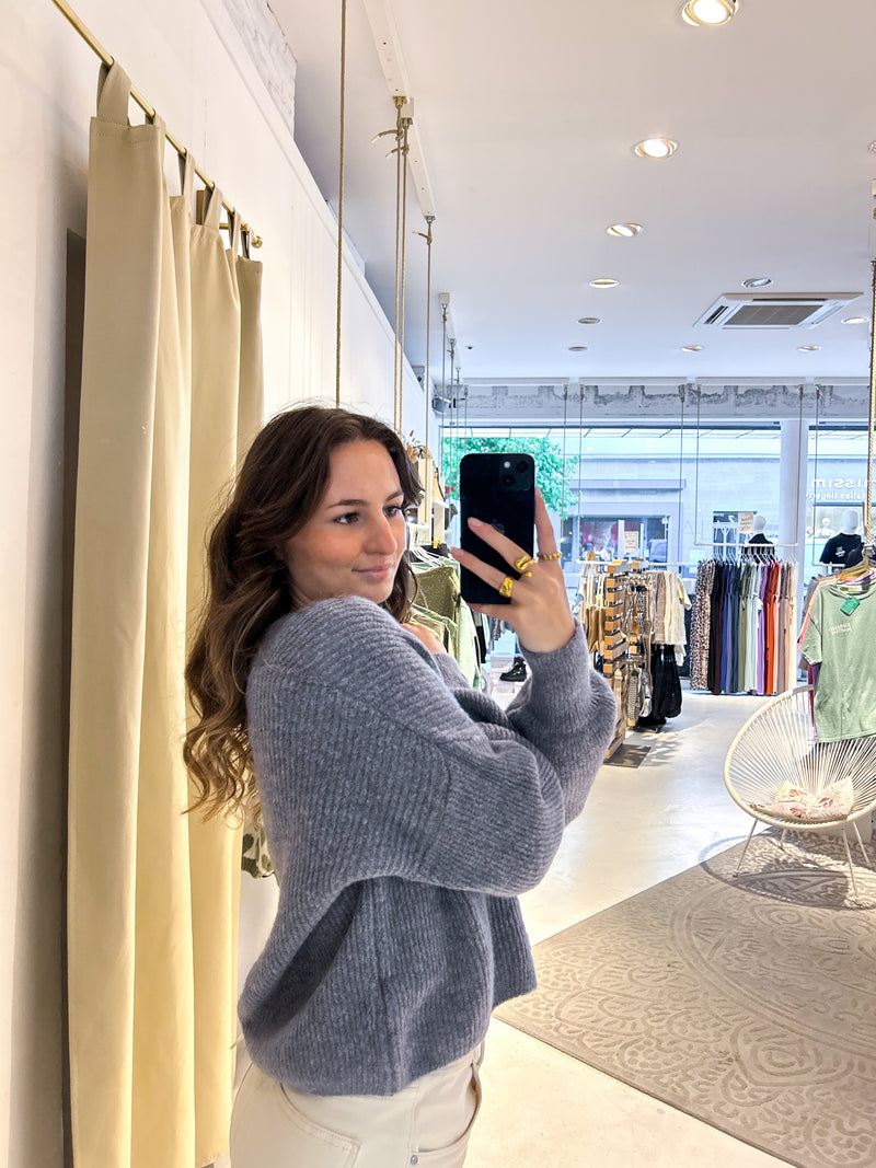 Strickjacke Dunkelgrau