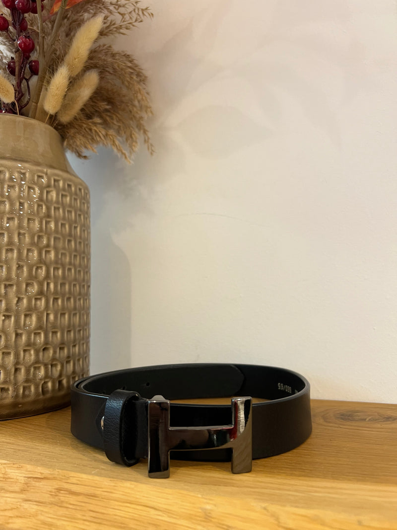 Gürtel H Schnalle Schwarz/Schwarz