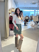 Rüschen Skort Olive