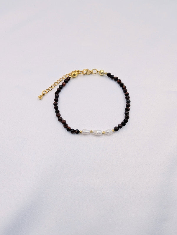 Beads By Brown Armband Red Brown