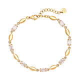 Nice Diamond Eyes Edelstahl Armkette