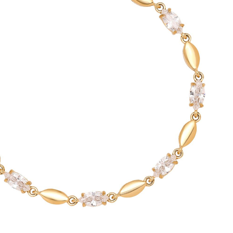 Nice Diamond Eyes Edelstahl Armkette