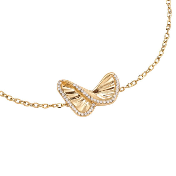 Like Diamond Butterfly Edelstahl Armkette Gold