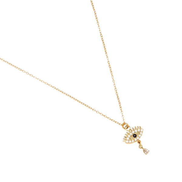 Diamond Eye Edelstahl Halskette Gold