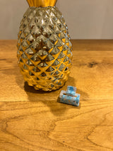 Mini Haarklammer Blau/Weiß Meliert