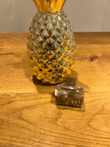 Kleine Haarklammer Braun/Weiß Meliert