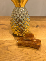 Große Haarklammer Camel Meliert