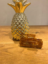 Große Haarklammer Camel Meliert