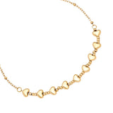 Heart Chain Edelstahl Armkette Gold