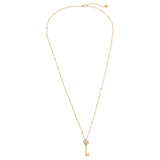 Diamond Heart Key Edelstahl Halskette Gold