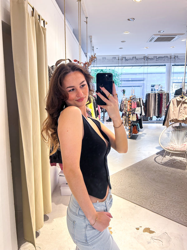 Westen Top Schwarz