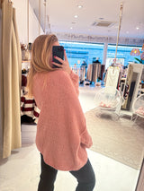 Oversized Strickjacke Apricot